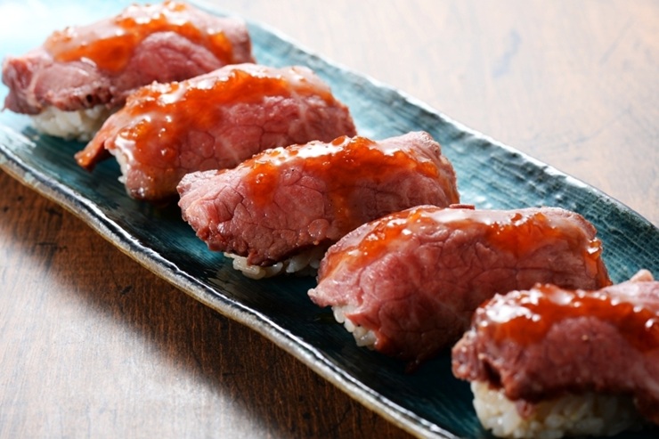 【焼肉のわびすけ】</br>
肉寿司